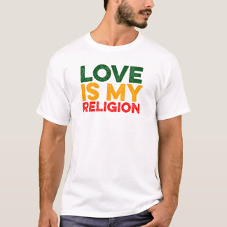 愛は私の宗教 Tシャツ