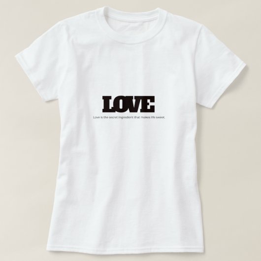 愛は秘密の成分 Tシャツ (デザイン正面)