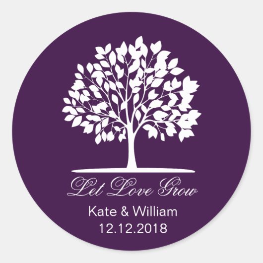 愛は種子パケットのシールを好むに育てる ラウンドシール (正面)