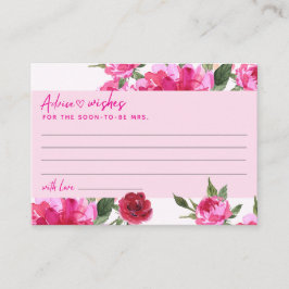 愛は空中にあるブライダルシャワーアドバイスと願い エンクロージャーカード