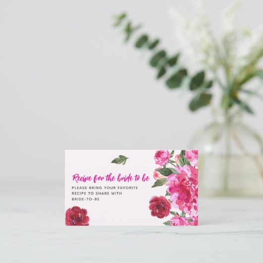 愛は空中にあるブライダルシャワー共有Aレシピ エンクロージャーカード (スタンド正面)