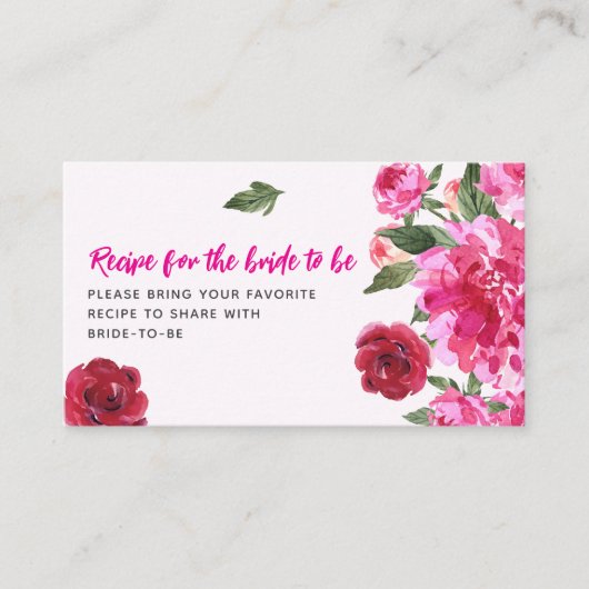 愛は空中にあるブライダルシャワー共有Aレシピ エンクロージャーカード (正面)