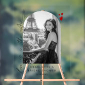 愛は空中にあるブライダルシャワー写真ようこそ アクリルサイン (ニュートラル)