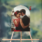 愛は空中にあるブライダルシャワー歓迎 アクリルサイン (ニュートラル)