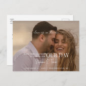 愛は空中にある私たちの日の写真 ポストカード (正面/裏面)