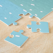 「愛は空中にある!」 エナメル付きモダンカップル ジグソーパズル (側面)