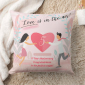 「愛は空中にある！」 エナメル結婚記念日 クッション (ブランケット)
