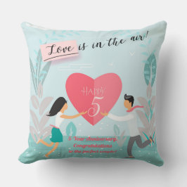 「愛は空中にある！」 エナメル結婚記念日 クッション
