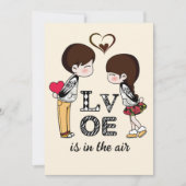 愛は空中にある – カップル シーズンカード (正面)