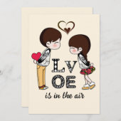 愛は空中にある – カップル シーズンカード (正面/裏面)