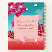 「愛は空中にある!」 ロマンパーソナライズされたチック ノートブック (裏面)