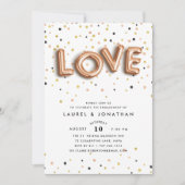 愛は空中にある |婚約パーティ招待状 招待状 (正面)