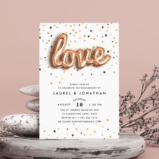 愛は空中にある |婚約パーティ招待状 招待状