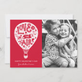愛は空中にある |白 |バレンタインの写真 シーズンカード (正面)