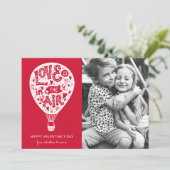 愛は空中にある |白 |バレンタインの写真 シーズンカード (スタンド正面)