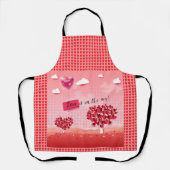 "愛は空中にある!"美しい愛の木 エプロン (正面)