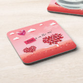 "愛は空中にある!"美しい愛の木 コースター (左側)