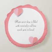 "愛は空中にある！"美しい愛の木 ラウンドクッション (裏面)