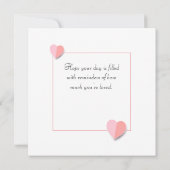 "愛は空中にある!"美しい愛の木 招待状 (裏面)