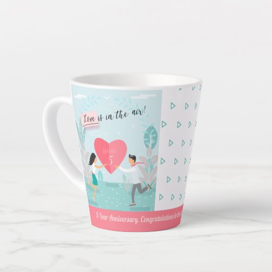 「愛は空中にある！」 2010年記念日 カフェラテマグ (左アングル)