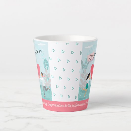 「愛は空中にある！」 2010年記念日 カフェラテマグ (正面)