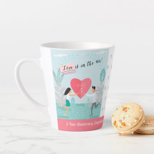 「愛は空中にある!」 2010年記念日 カフェラテマグ (インサイチュ)