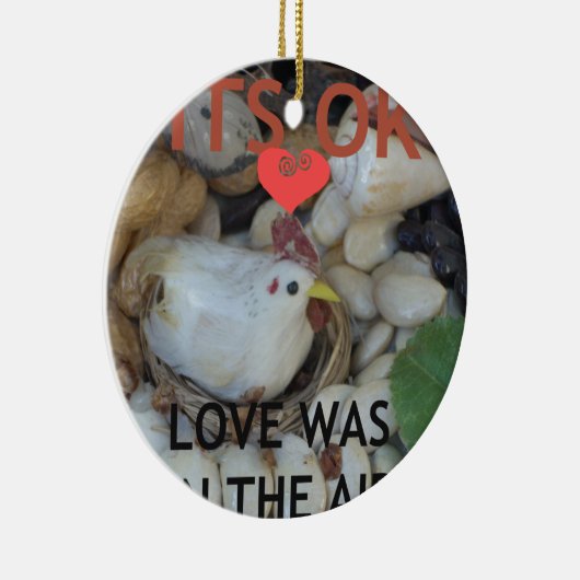 愛は空中に漂っていた セラミックオーナメント (右)