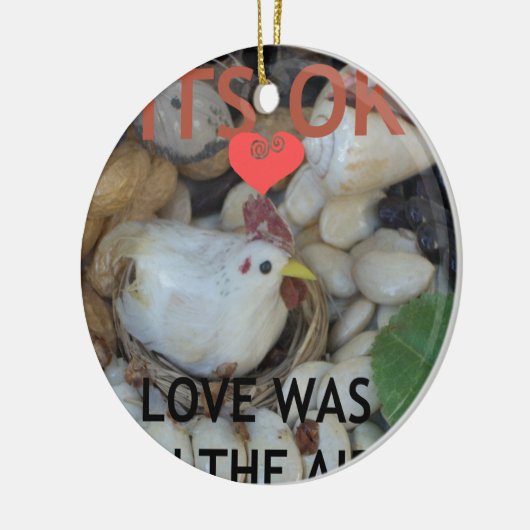 愛は空中に漂っていた セラミックオーナメント (左)