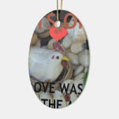 愛は空中に漂っていた セラミックオーナメント (左)