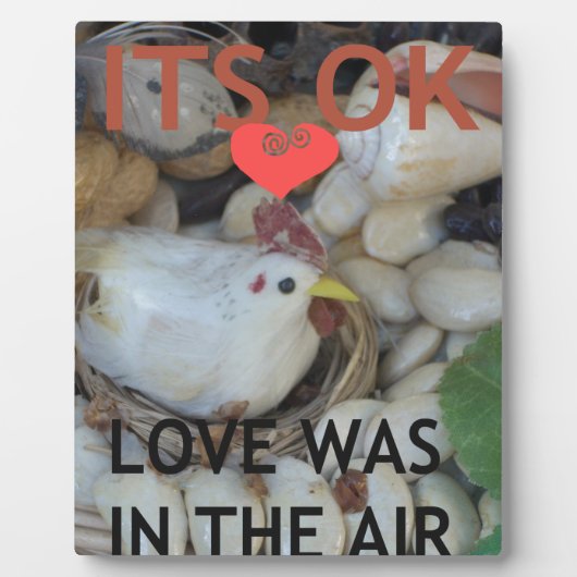 愛は空中に漂っていた フォトプラーク (正面)