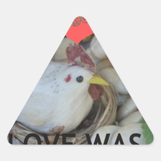 愛は空中に漂っていた 三角形シール (正面)