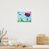 愛は空中のポスターに載っている ポスター (キッチン)