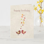 愛は空中ハッピーバースデー カード (黄色い花)