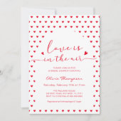 愛は空中ヴァレンティーズブライダルシャワー 招待状 (正面)