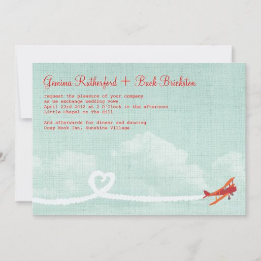 愛は空中招待状 招待状 (正面)