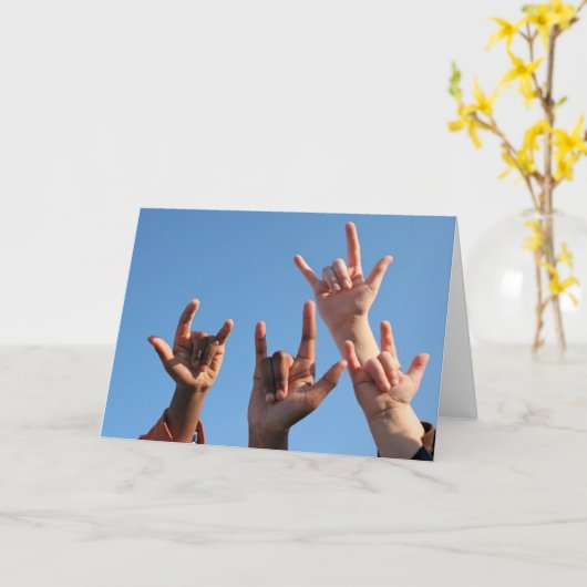 愛は空気にあります! カード (黄色い花)