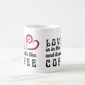 愛は空気にあり、コーヒー・マグのように臭いがします コーヒーマグカップ (中央)