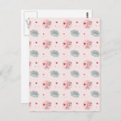 愛は空気のエッフェル塔とハートパターン ポストカード (正面/裏面)