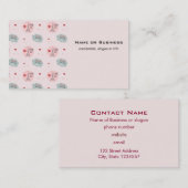 愛は空気のエッフェル塔とハートパターン 名刺 (正面/裏面)