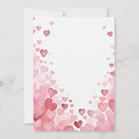 愛は空気のハートブライダルシャワー 招待状 (裏面)