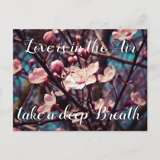 愛は空気の中で深い息を取る | 春 シーズンポストカード (正面)