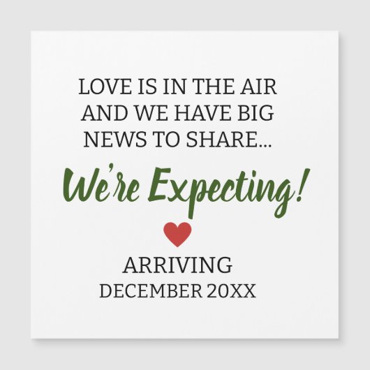 愛は空気の中にあり、私たちは大きなニュース妊娠している (正面)