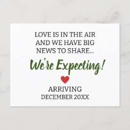 愛は空気の中にあり、私たちは大きなニュース妊娠している ポストカード