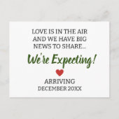 愛は空気の中にあり、私たちは大きなニュース妊娠している ポストカード (正面)