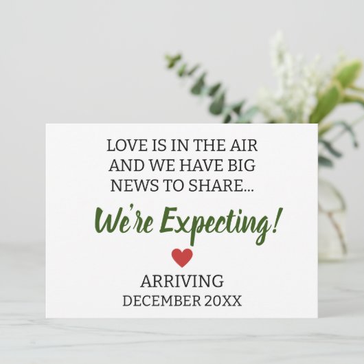 愛は空気の中にあり、私たちは大きなニュース妊娠している 案内状 (スタンド正面)