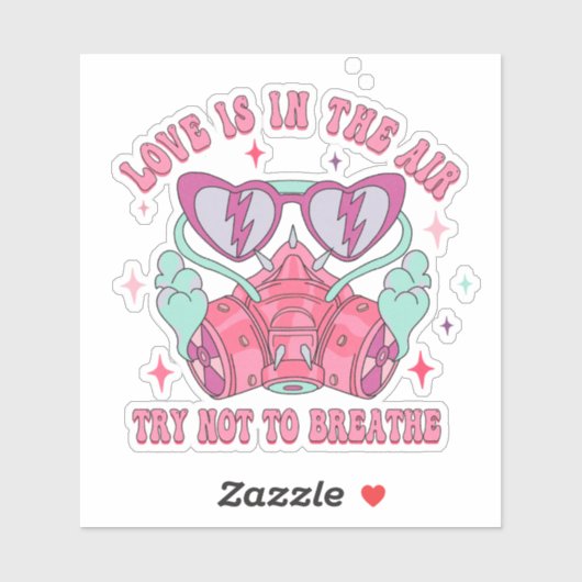 愛は空気の中にあるアンチValentiを呼吸しないように試みる シール (シート)