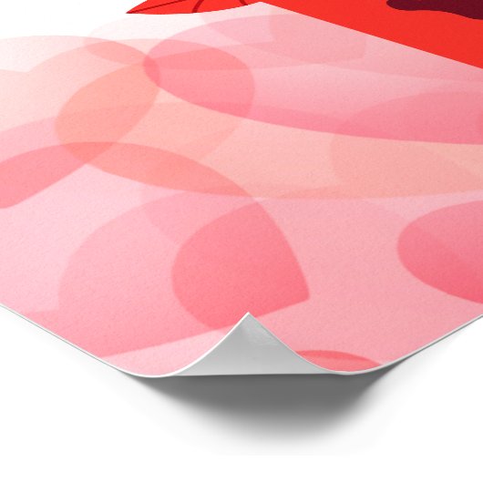 愛は空気の中にあるカスタムフォトカップル&文字 ポスター (角)