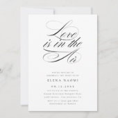 愛は空気の中にあるシンプルブライダルシャワー 招待状 (正面)