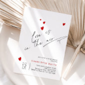 愛は空気の中にあるシンプルモダンブライダルシャワー 招待状