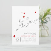 愛は空気の中にあるシンプルモダンブライダルシャワー 招待状 (スタンド正面)